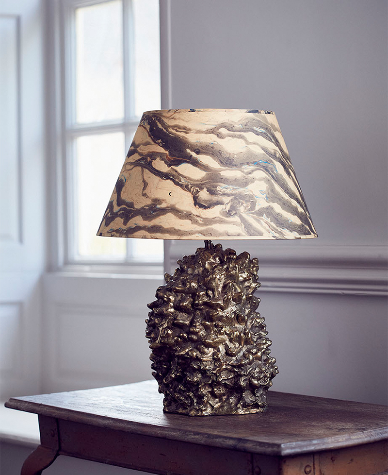 Bronze Grotto Lamp London, Floor Lamp End Table Rusticated