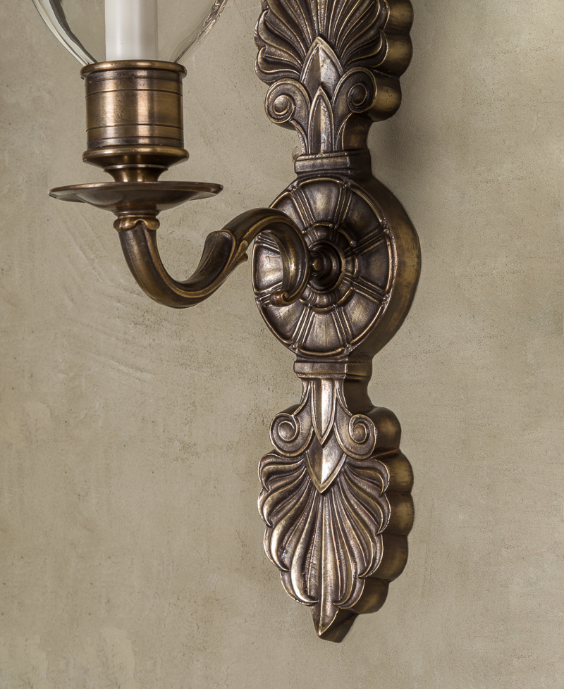 Neo Classical Distressed Gold Wall Light-05
