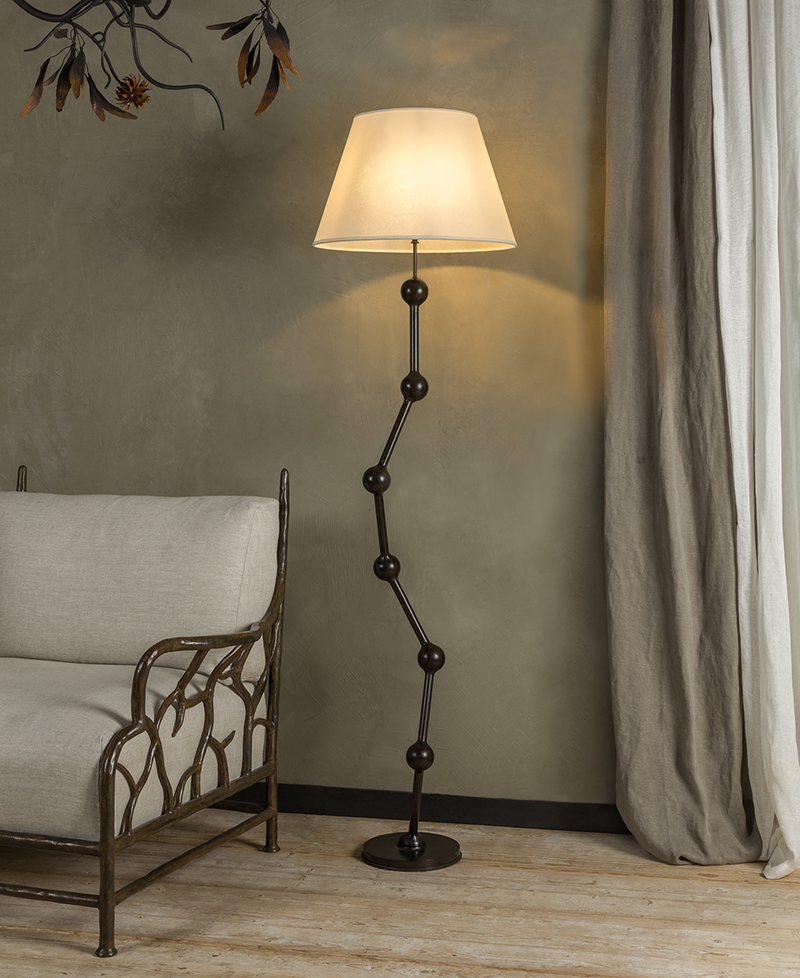 Tremble Lamp with Large Parchmtnt Shade